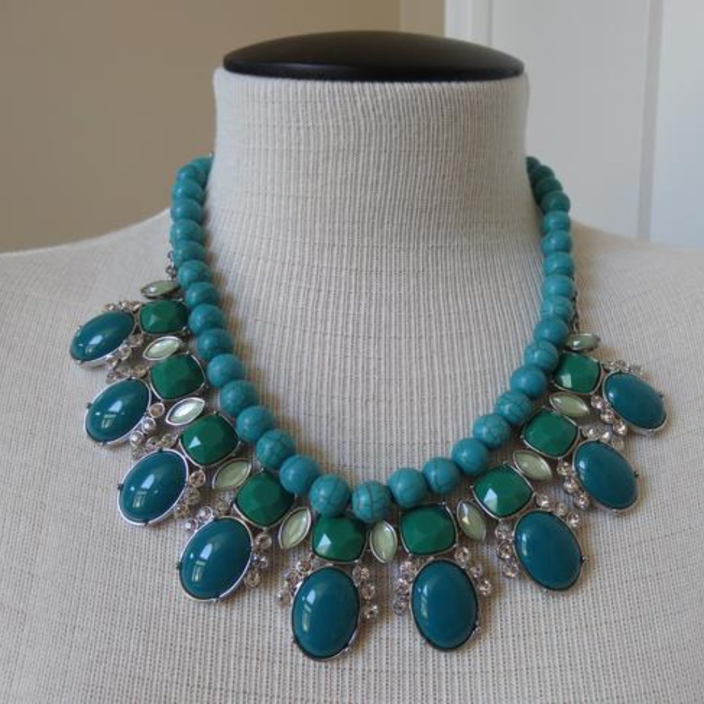 Lia Sophia Turquoise and Silver Kimberly Claire Necklace